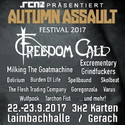 MITTWOCH EINSENDESCHLUSS: .rcn präsentiert: AUTUMN ASSAULT FESTIVAL 2017, 22.-23.09.2017, GERACH BEI EBERN