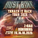 Mit neuer EP im Oktober im Z-Bau: .rcn präsentiert DUST BOLT, Freitag, 16.10.2026, Nürnberg