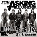 DEMNÄCHST EINSENDESCHLUSS: .RCN PRÄSENTIERT ASKING ALEXANDRIA 5.02.12 NÜRNBERG-HIRSCH
