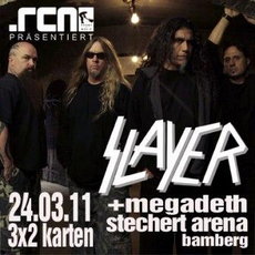 BALD EINSENDESCHLUSS: .rcn präsentiert SLAYER, 24.3., BAMBERG