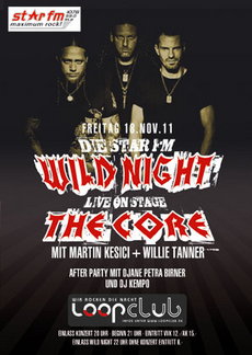 18.11., HEUTE IM LOOP: STAR FM WILD NIGHT PLUS DJ KEMPO PLUS LIVEBAND THE CORE MIT MARTIN KESICI