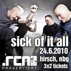 SICK OF IT ALL IM NÜRNBERGER HIRSCH: WIR VERLOSEN KARTEN!