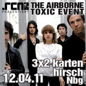 MONTAG EINSENDESCHLUSS: THE AIRBORNE TOXIC EVENT AM 12.04. (DIENSTAG) IM HIRSCH/NÜRNBERG.