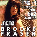 DEMNÄCHST EINSENDESCHLUSS: BROOKE FRASER IM HIRSCH, NÜRNBERG, 17.9.2011