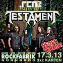 NEUER TERMIN! TESTAMENT IN DER ROCKFABRIK AUF MÄRZ 2013 VERLEGT!