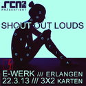 BALD EINSENDESCHLUSS: .rcn präsentiert  SHOUT OUT LOUDS, Freitag, 22.03.2013, ERLANGEN E-WERK