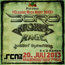 DEMNÄCHST EINSENDESCHLUSS: .rcn präsentiert: PYRASER CLASSIC ROCK NIGHT, SA. 20.07.2013 Brauereigutshof Pyras