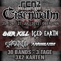 DEMNÄCHST EINSENDESCHLUSS: .rcn präsentiert: EISENWAHN FESTIVAL 2013, Do-Sa. 25./26./27. Juli 2013, Obersinn / Landkreis Main-Spessart