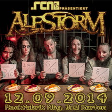 DEMNÄCHST EINSENDESCHLUSS: ALESTORM, FREITAG 12.09.2014, ROFA NÜRNBERG