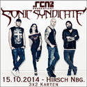 DEMNÄCHST EINSENDESCHLUSS: .rcn präsentiert SONIC SYNDICATE, MI. 15.10.2014, HIRSCH-NÜRNBERG