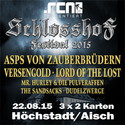 DEMNÄCHST EINSENDESCHLUSS: .rcn präsentiert: SCHLOSSHOF FESTIVAL, SA. 22.08.2015, SCHLOSS HÖCHSTADT/AISCH