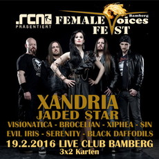 DEMNÄCHST EINSENDESCHLUSS: .rcn präsentiert: FEMALE VOICES FEST MIT XANDRIA, FR. 19.02.2016, BAMBERG-LIVE CLUB