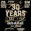 MORGEN EINSENDESCHLUSS: SICK OF IT ALL, SONNTAG 20.03.2016, SCHWEINFURT-STATTBAHNHOF