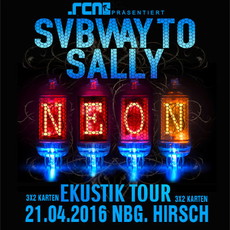 DEMNÄCHST EINSENDESCHLUSS: .rcn präsentiert: SUBWAY TO SALLY, DO. 21.4.2016; NBG-HIRSCH