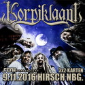 MORGEN EINSENDESCHLUSS: .rcn präsentiert KORPIKLAANI, MI. 09.11.2016, NÜRNBERG-HIRSCH