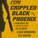 MORGEN EINSENDESCHLUSS: .rcn präsentiert: CRIPPLED BLACK PHOENIX, MO. 12.12.2016, NBG. Z-BAU