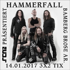 DEMNÄCHST EINSENDESCHLUSS: .rcn präsentiert: HAMMERFALL, SA. 14.01.2017, BAMBERG, BROSE ARENA