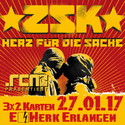 DEMNÄCHST EINSENDESCHLUSS: .rcn präsentiert: ZSK, FR. 27.01.2017, ERLANGEN-E-WERK