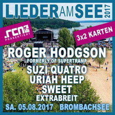 HEUTE EINSENDESCHLUSS: .rcn präsentiert LIEDER AM SEE, SA. 05.08.2017, ENDERNDORF-BROMBACHSEE