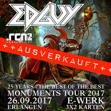 SONNTAG EINSENDESCHLUSS: .rcn präsentiert: EDGUY, DIENSTAG, 26.09.2017, ERLANGEN, E-WERK (AUSVERKAUFT)