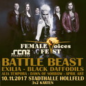 MORGEN EINSENDESCHLUSS: .rcn präsentiert: FEMALE VOICES FEST, FR. 10.11.2017, HOLLFELD-STADTHALLE