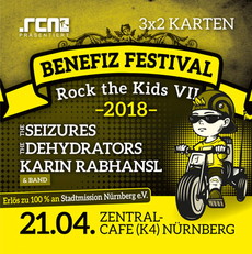 MORGEN, DONNERSTAG 19.04., EINSENDESCHLUSS: .rcn präsentiert: ROCK THE KIDS VII, SA. 21.04.2018, NÜRNBERG K4-ZENTRALCAFÉ