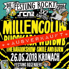 DIENSTAG 22.05., EINSENDESCHLUSS: .rcn präsentiert: DIE FESTUNG ROCKT 2018 (AUSVERKAUFT!), 26.05.18, FESTUNG ROSENBERG, KRONACH