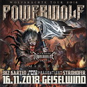 HEUTE, MITTWOCH, EINSENDESCHLUSS: .rcn präsentiert: POWERWOLF, FR. 16.11.2018, GEISELWIND-STROHOFER