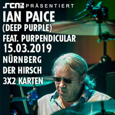 MORGEN EINSENDESCHLUSS: .rcn präsentiert: IAN PAICE (DEEP PURPLE) FEAT. PURPENDICULAR, FR. 15.02.2019, NÜRNBERG-HIRSCH