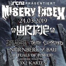 MITTWOCH EINSENDESCHLUSS: .rcn präsentiert: MISERY INDEX, SO. 24.03.2019, NÜRNBERG, Z-BAU