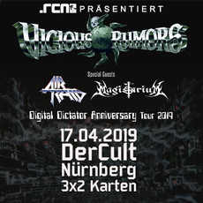 MONTAG EINSENDESCHLUSS: .rcn präsentiert: VICIOUS RUMORS, MITTWOCH, 17.04.2019, NÜRNBERG, DER CULT