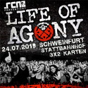 FREITAG EINSENDESCHLUSS: .rcn präsentiert: LIFE OF AGONY, MI. 24.07.2019, SCHWEINFURT - STATTBAHNHOF