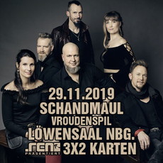 DONNERSTAG EINSENDESCHLUSS: .rcn präsentiert: SCHANDMAUL, FR. 29.11.2019, NÜRNBERG - LÖWENSAAL