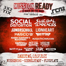 LINE UP KOMPLETT: .rcn präsentiert: MISSION READY FESTIVAL, SA. 03.07.2021, WÜRZBURG-GIEBELSTADT, FLUGPLATZ