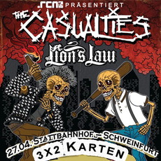 MORGEN EINSENDESCHLUSS: .rcn präsentiert: THE CASUALTIES, MI. 27.04.2022, SCHWEINFURT STATTBAHNHOF