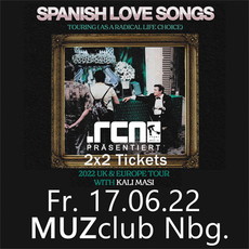 Kartenverlosung neu: .rcn präsentiert: Spanish Love Songs (Emo Punk), Fr. 17.06.2022, MUZ Club Nürnberg