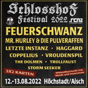 MONTAG EINSENDESCHLUSS: .rcn präsentiert: SCHLOSSHOF FESTIVAL, FR/SA 12/13.08.2022, HÖCHSTADT/AISCH - SCHLOSSHOF