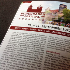 NÜRNBERG: HEUTE, FR. 09.09.2022 UM 14:30 UHR FREIER EINTRITT ZUM BURGGRABENFESTIVAL