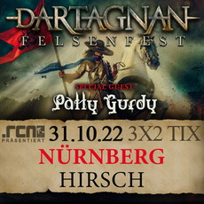 NEUE VERLOSUNG: .rcn präsentiert: DARTAGNAN, MO. 31.10.2022, DER HIRSCH, NÜRNBERG