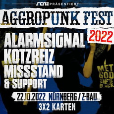 MORGEN EINSENDESCHLUSS: .rcn präsentiert: AGGROPUNK FEST 2022, SA. 22.10.2022, NÜRNBERG, Z-BAU (AUSVERKAUFT)