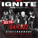 DONNERSTAG EINSENDESCHLUSS: .rcn präsentiert: IGNITE, FR. 04.11.2022, SCHWEINFURT-STATTBAHNHOF