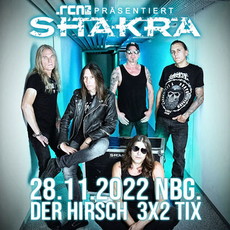 NEUER TERMIN FÜR VERLOSUNG: .rcn präsentiert: SHAKRA, MO. 28.11.2022, NÜRNBERG, DER HIRSCH