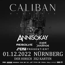 MITTWOCH EINSENDESCHLUSS: .rcn präsentiert: CALIBAN, DO. 01.12.2022, DER HIRSCH, NÜRNBERG