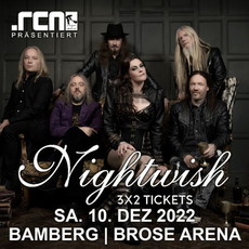 TERMNIN IN 2022 ÜBERNOMMEN: .rcn präsentiert NIGHTWISH, SA. 10.12.2022, BAMBERG, BROSE ARENA