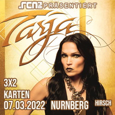 MORGEN DONNERSTAG EINSENDESCHLUSS: .rcn präsentiert: TARJA, DI. 07.03.2023, NBG - DER HIRSCH