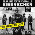 DIENSTAG EINSENDESCHLUSS: .rcn präsentiert: EISBRECHER, SO. 02.07.2023, FÜRTH, STADTHALLE