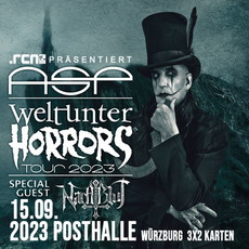 MITTWOCH EINSENDESCHLUSS: .rcn Magazin präsentiert ASP, FREITAG, 15.09.2023, WÜRZBURG-POSTHALLE