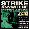 NEUE VERLOSUNG: .rcn Magazin präsentiert: STRIKE ANYWHERE, DO. 12.10.2023, NÜRNBERG-DESI