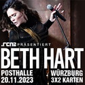 ENDE NOVEMBER: .rcn Magazin präsentiert BETH HART, MO. 20.11.2023, POSTHALLE/WÜRZBURG