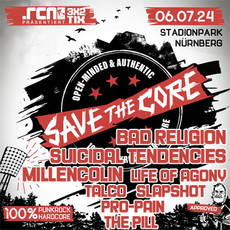 UNCLE PUNKROCK EMPFIEHLT .rcn Magazin präsentiert: SAVE THE CORE, SA. 06.07.2024, NÜRNBERG, STADIONPARK
